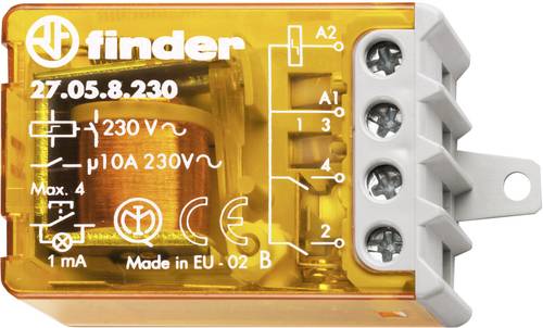 Finder Stromstoß-Schalter Unterputz 27.05.8.230.0000 2 Schließer 230 V/AC 10 A 2300 VA 1 St.