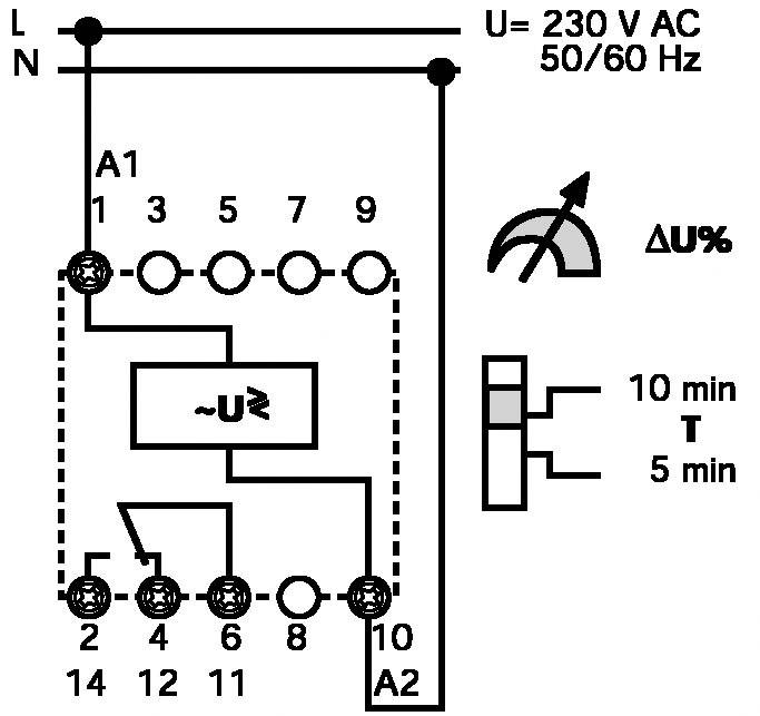 Überwachungsrelais 1 Wechsler Finder 71.11.8.230.1010 1 St.