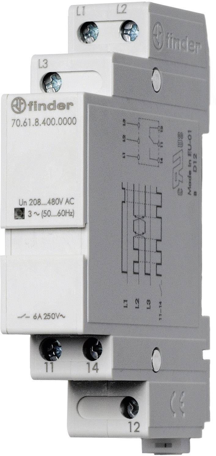 Finder Überwachungsrelais 208 - 480 V/AC 1 Wechsler 70.61.8.400.0000 1 St.