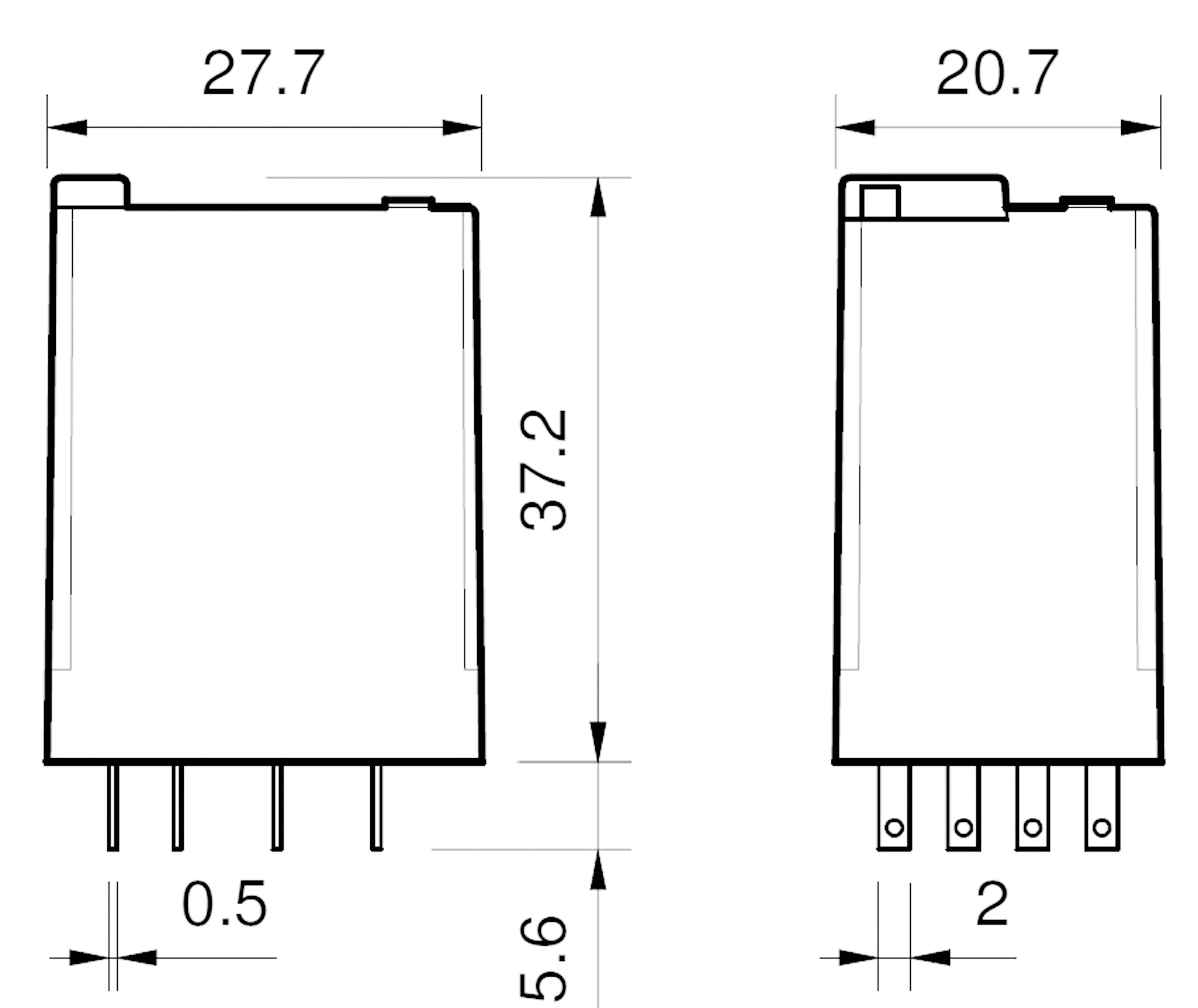 Finder 55.34.9.024.0040 Steckrelais 24 V/DC 7A 4 Wechsler Tray