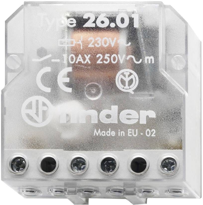Finder Stromstoß-Schalter Unterputz 26.01.8.012.0000 1 Schließer 12 V/AC 10 A 2500 VA 1 St.