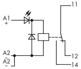 WAGO 286-394 Steckrelais 24 V/DC 1 A 1 Wechsler 1 St.