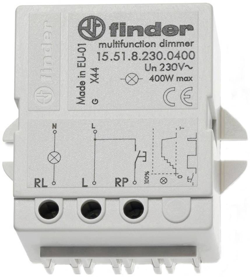 Finder Stromstoß-Schalter Auf-/Unterputz 15.51.8.230.0400 1 Schließer 230 V/AC 400 W 1 St.