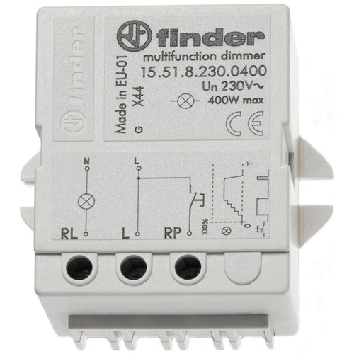 Finder Stromstoß-Schalter Auf-/Unterputz 15.51.8.230.0400 1 Schließer 230 V/AC 400W 1St.