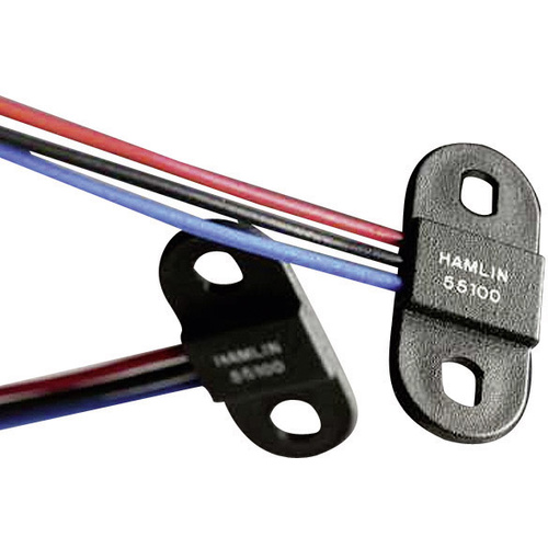 Hamlin Capteur à effet Hall 55100-3H-02-A 3.8 - 24 V/DC Plage de mesure: 0 - 18 mm câble extrémités ouvertes