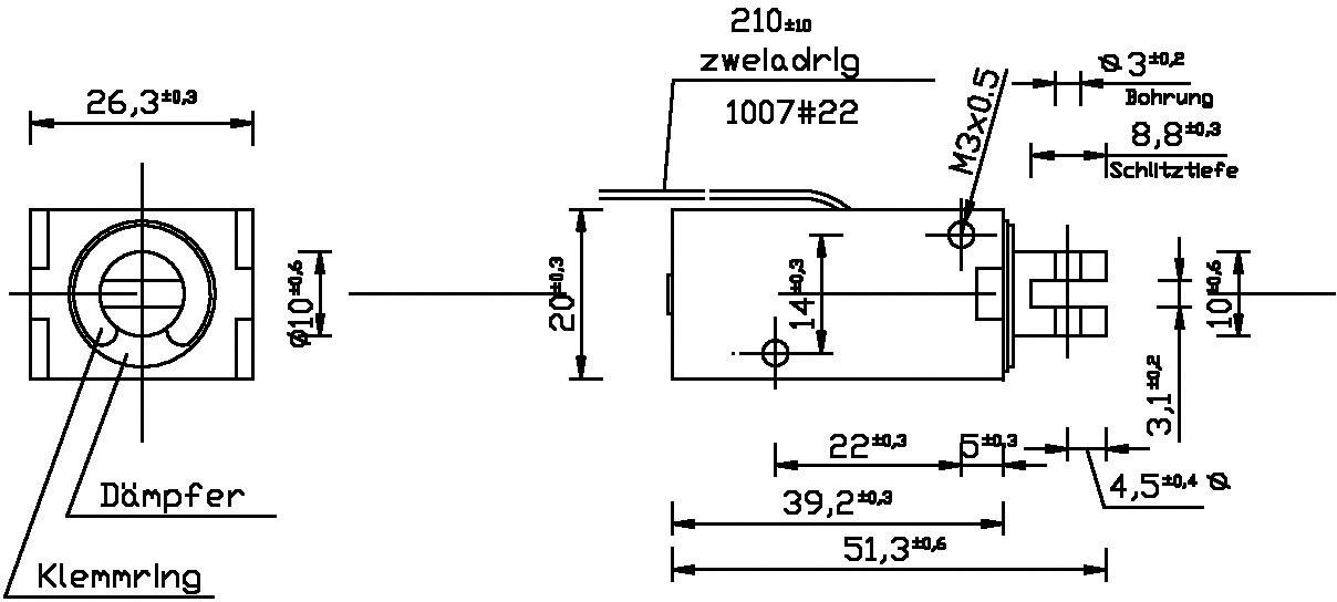 Tremba HMF-2620-39z.002-24VDC,100% Hubmagnet ziehend 0.8 N 10 N 24 V/DC 3.8W