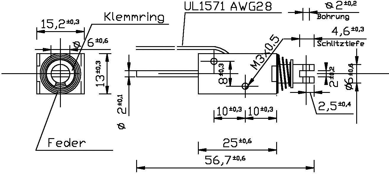 Tremba HMA-1513d.002-24VDC,100% Hubmagnet drückend 0.1 N 8 N 24 V/DC 2.5W