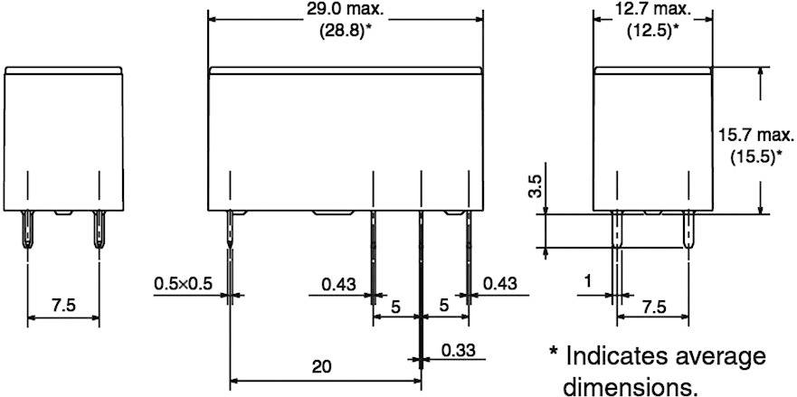 Omron G5RL-1-E-HR 5 VDC Printrelais 5 V/DC 16 A 1 Wechsler