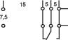 Diagramm zeigt Stromkreisschaltung mit mehreren Schaltern und Verbindungen, spezifische Details sind unscharf.