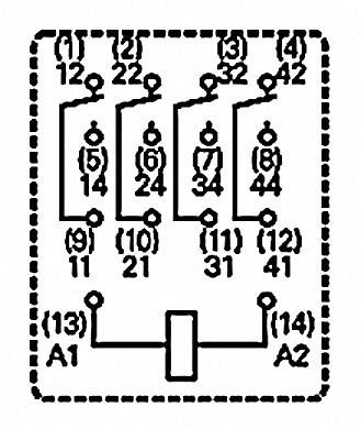TE Connectivity PT570730 Miniaturrelais 230 V/AC 6A 4 Wechsler 1St.