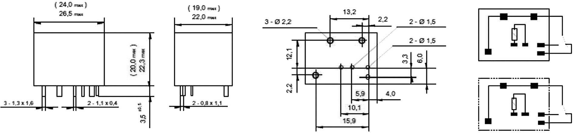 FiC FRA2C-2-DC24V Kfz-Relais 24 V/DC 40A 1 Wechsler