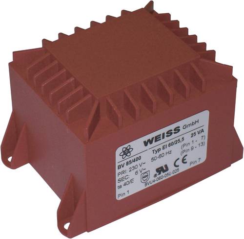 Weiss Elektrotechnik 85/402 Printtransformator 1 x 230V 1 x 12 V/AC 25 VA 2083mA