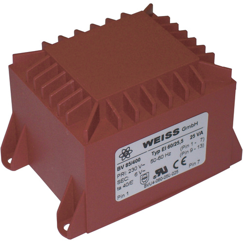 Weiss Elektrotechnik 85/405 Printtransformator 1 x 230V 1 x 24 V/AC 25 VA 1042mA
