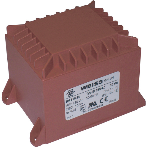 Weiss Elektrotechnik 85/422 Printtransformator 1 x 230V 1 x 12 V/AC 50 VA 4.17A