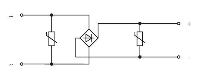 WAGO Brückengleichrichterbaustein mit Varistor 286-830 Passend für Modell (Relais): 280-628, 280-638, Wago 280-764 1St.