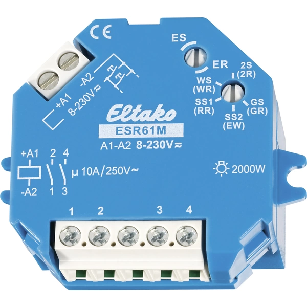 Eltako 61200301 ESR61M Stromstoß-Schalter 230 V/DC, 230 V/AC 1 St. Zeitbereich: 0.1 - 14400 s 1 Sch Eltako 61200301 ESR61M Stromstoß-Schalter 230 V/DC, 230 V/AC 1 St. Zeitbereich: 0.1 - 14400 s 1 Sch