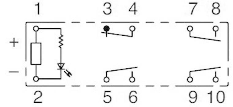 Idec RF1V-3A1BL-D24 Printrelais 24 V/DC 6A 3 Schließer, 1 Öffner 1St.