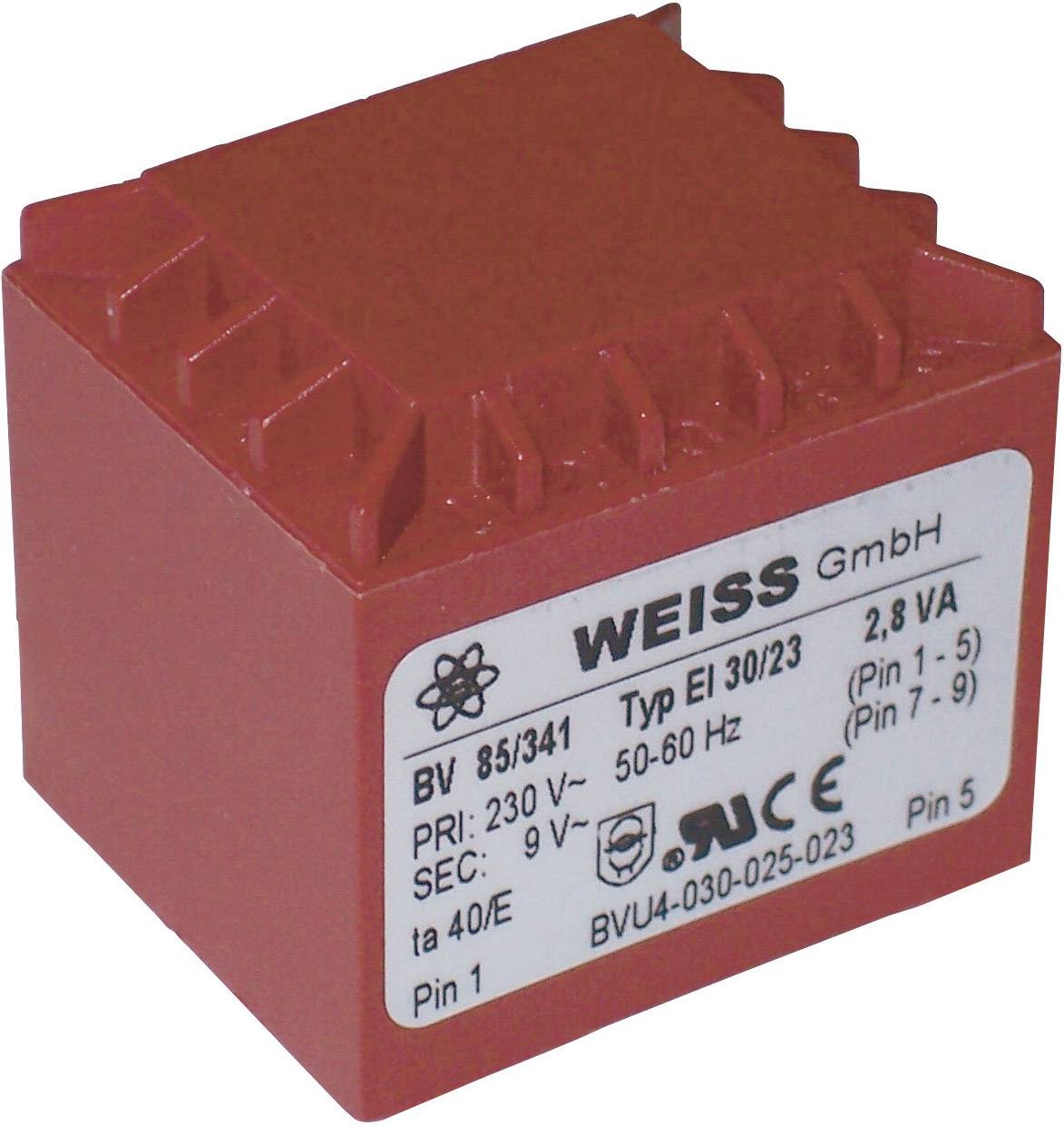 PRINTTRAFO 2,8VA 230V / 12V / 233MA