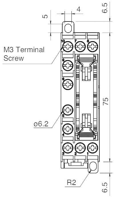 Idec SF1V-4-07L Relaissockel Passend für Serie (Relais): Idec Serie RF1V (L x B x H) 75 x 22.4 x 58.9mm 1St.