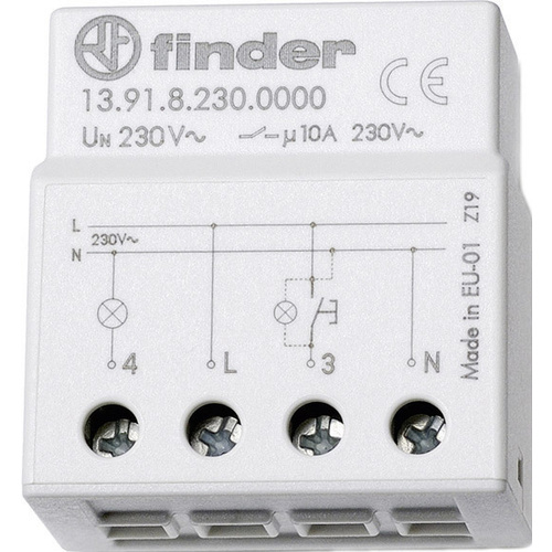 Finder Stromstoß-Schalter Auf-/Unterputz 13.91.8.230.0000 1 Schließer 230 V/AC 10 A 2300 VA 1 St.