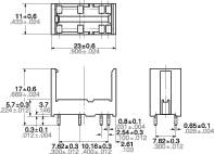 Panasonic DSP2APS Relaissockel Passend für Serie (Relais): Panasonic Serie DSP (L x B x H) 11 x 23 x 17mm 1St.
