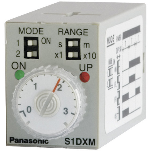 Panasonic S1DXMM2C10HDC24V-S Zeitrelais Multifunktional 24 V/DC 1 St. Zeitbereich: 0.05 min - 10h 2 Wechsler