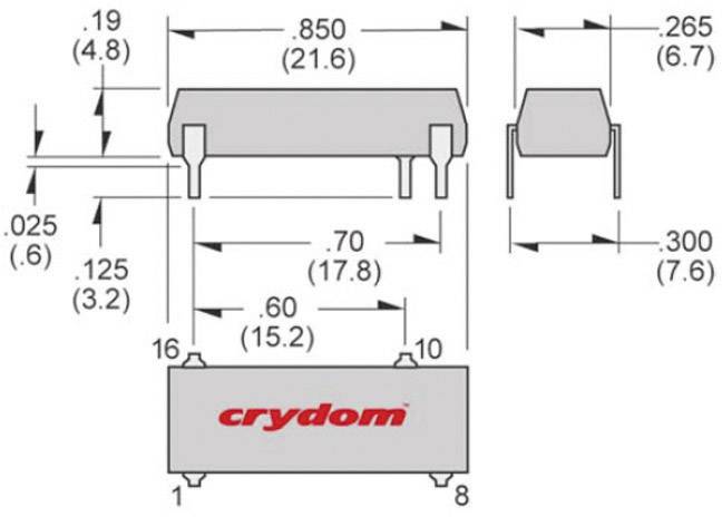 Crydom Halbleiterrelais SDI2415 1.5A Schaltspannung (max.): 280 V/AC Nullspannungsschaltend 1St.