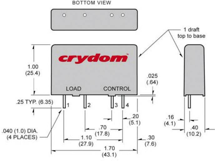 Crydom Halbleiterrelais MPDCD3 3 A Schaltspannung (max.): 60 V/DC 1 St.
