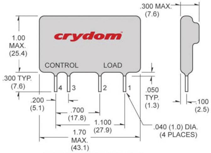 Crydom Halbleiterrelais CXE240D5 5A Schaltspannung (max.): 280 V/AC Nullspannungsschaltend 1St.