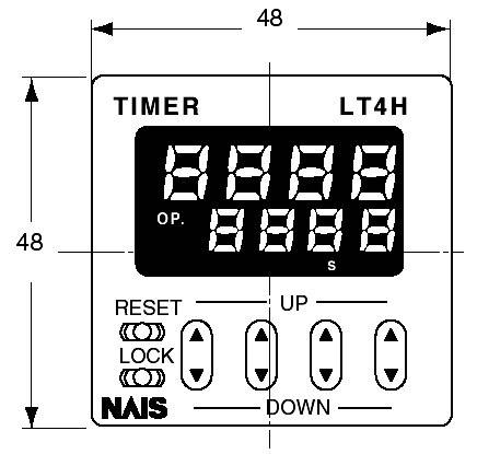Panasonic LT4H824ACJ LT4H824ACJ Zeitrelais Multifunktional 24 V/DC, 24 V/AC 1 St. Zeitbereich: 0.001s - 999.9h 1 Wechsler