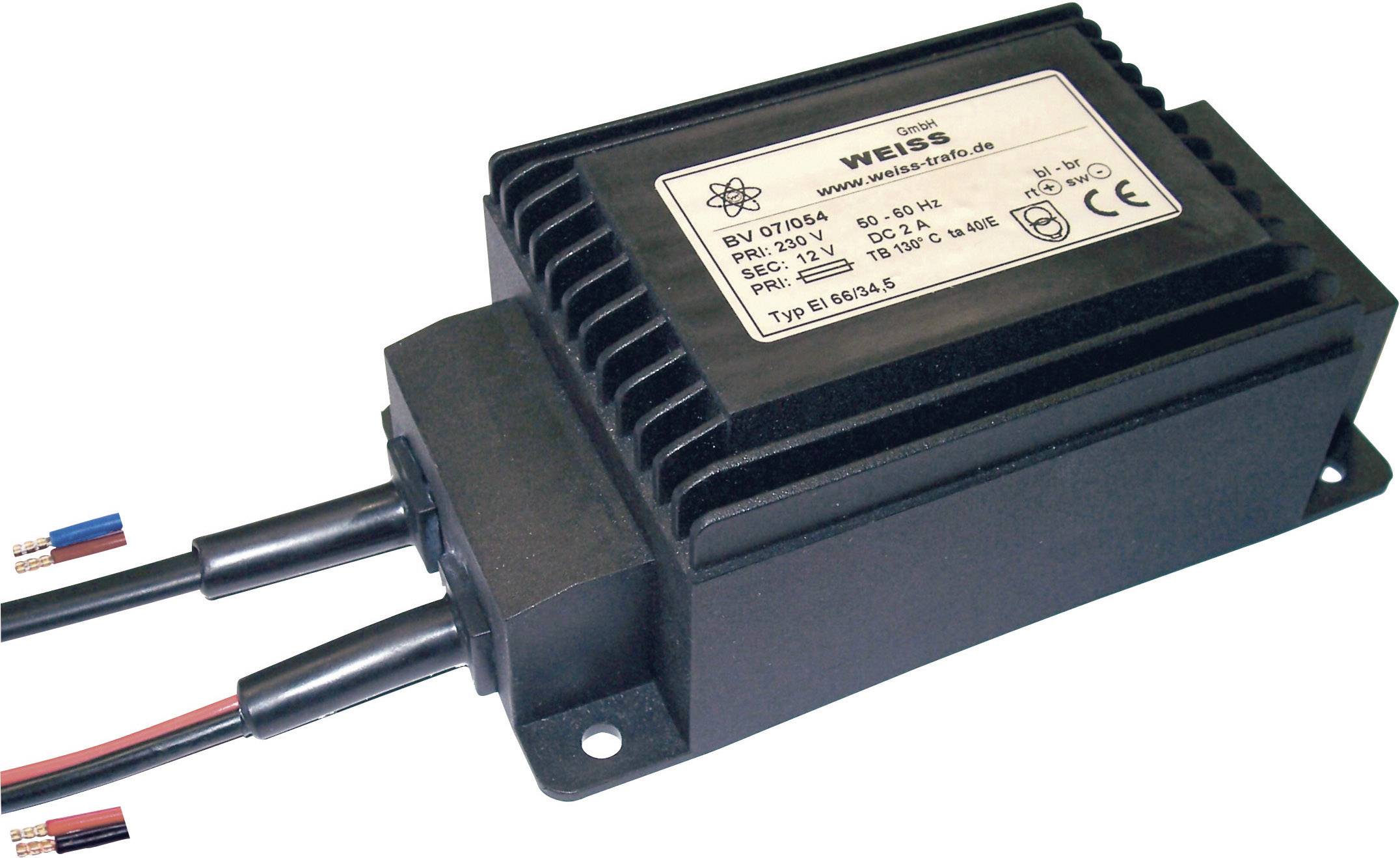 Weiss Elektrotechnik 07/057 Kompaktnetzteil Transformator 1 x 230V 1 x 24 V/DC 60W 2.50A