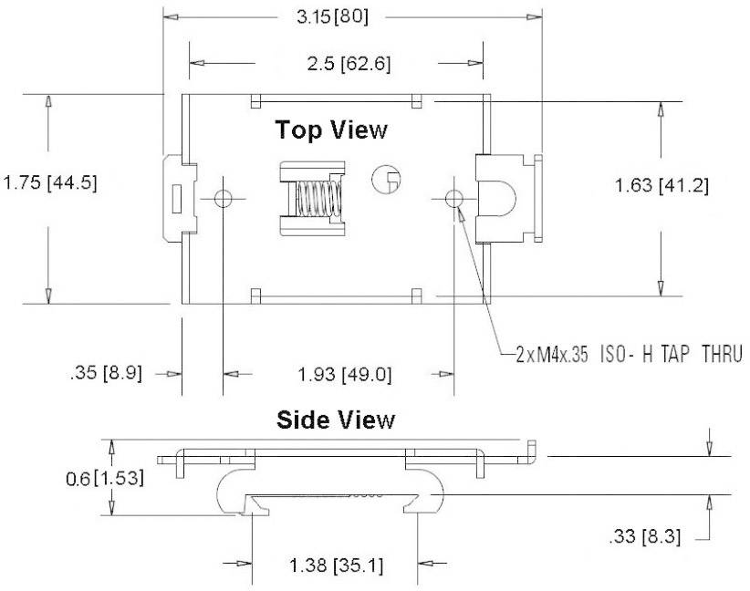 Crydom Kühlkörper-Befestigungselement (L x B x H) 80 x 44.5 x 15.3mm