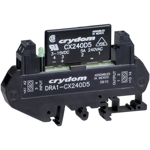 Crydom Halbleiterrelais DRA1-CXE240D5 5A Schaltspannung (max.): 280 V/AC Nullspannungsschaltend 1St.