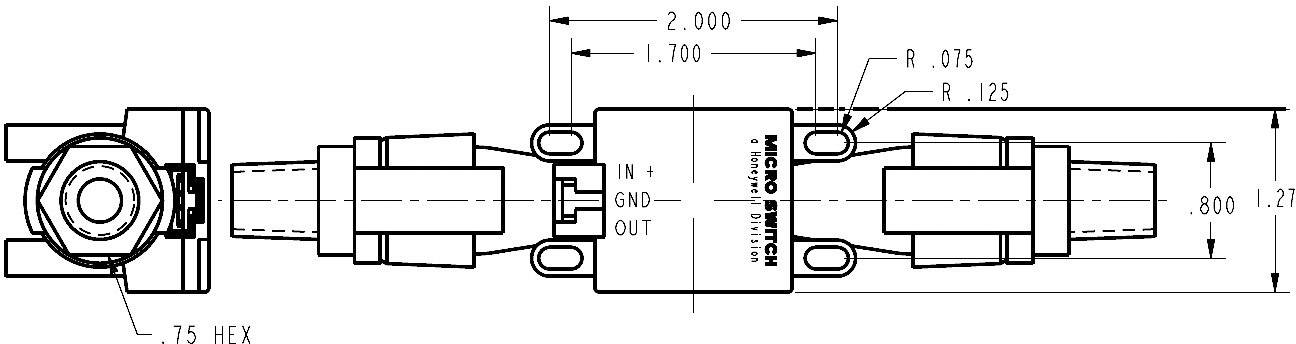 Honeywell Durchfluss-Sensor AWM5102 VN Betriebsspannung (Bereich): 10 - 15 V/DC Messbereich: 0 - 10 l/min 1St.