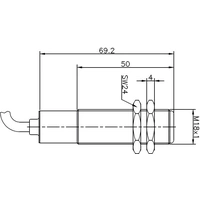 Secatec MKG18OUAK Reed-Kontakt 1 Wechsler 250 V/DC, 250 V/AC 1 A 60 VA Secatec MKG18OUAK Reed-Kontakt 1 Wechsler 250 V/DC, 250 V/AC 1 A 60 VA