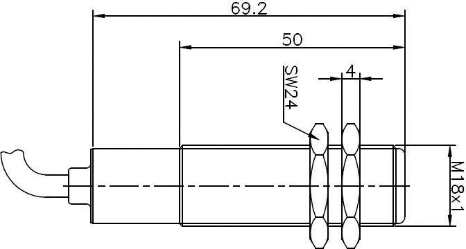 Secatec MKG18OUAK Reed-Kontakt 1 Wechsler 250 V/DC, 250 V/AC 1A 60 VA