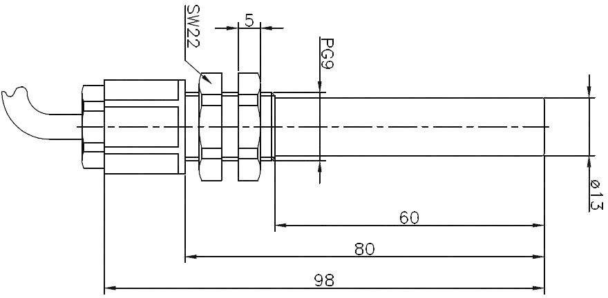Secatec MKR13ARAK Reed-Kontakt 1 Wechsler 250 V/DC, 250 V/AC 0.8A 80 VA