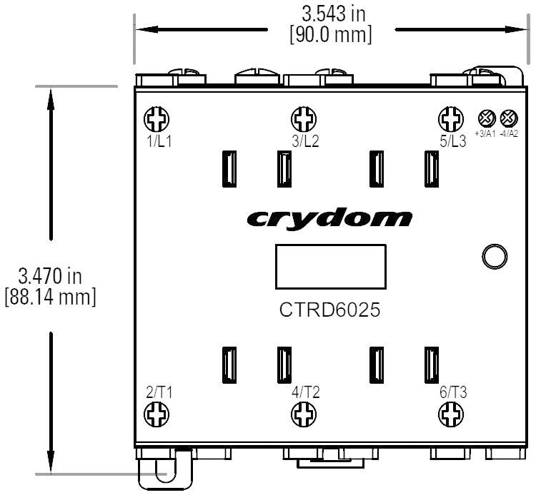 Crydom Halbleiterrelais CTRD6025 25A Schaltspannung (max.): 600 V/AC Nullspannungsschaltend 1St.
