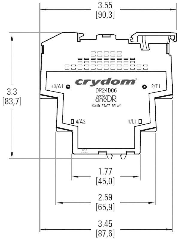 Crydom Halbleiterrelais DR06D06 6 A Schaltspannung (max.): 60 V/DC Nullspannungsschaltend 1 St.