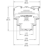 Crydom Halbleiterrelais DR06D06 6 A Schaltspannung (max.): 60 V/DC Nullspannungsschaltend 1 St. Crydom Halbleiterrelais DR06D06 6 A Schaltspannung (max.): 60 V/DC Nullspannungsschaltend 1 St.