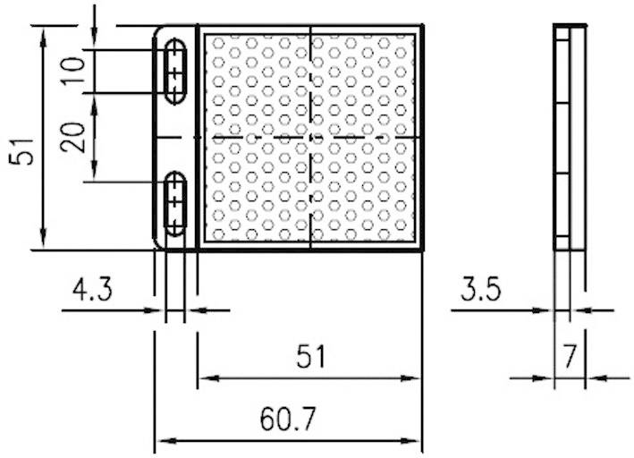 Leuze Electronic Reflektoren MTKS 50 x 50