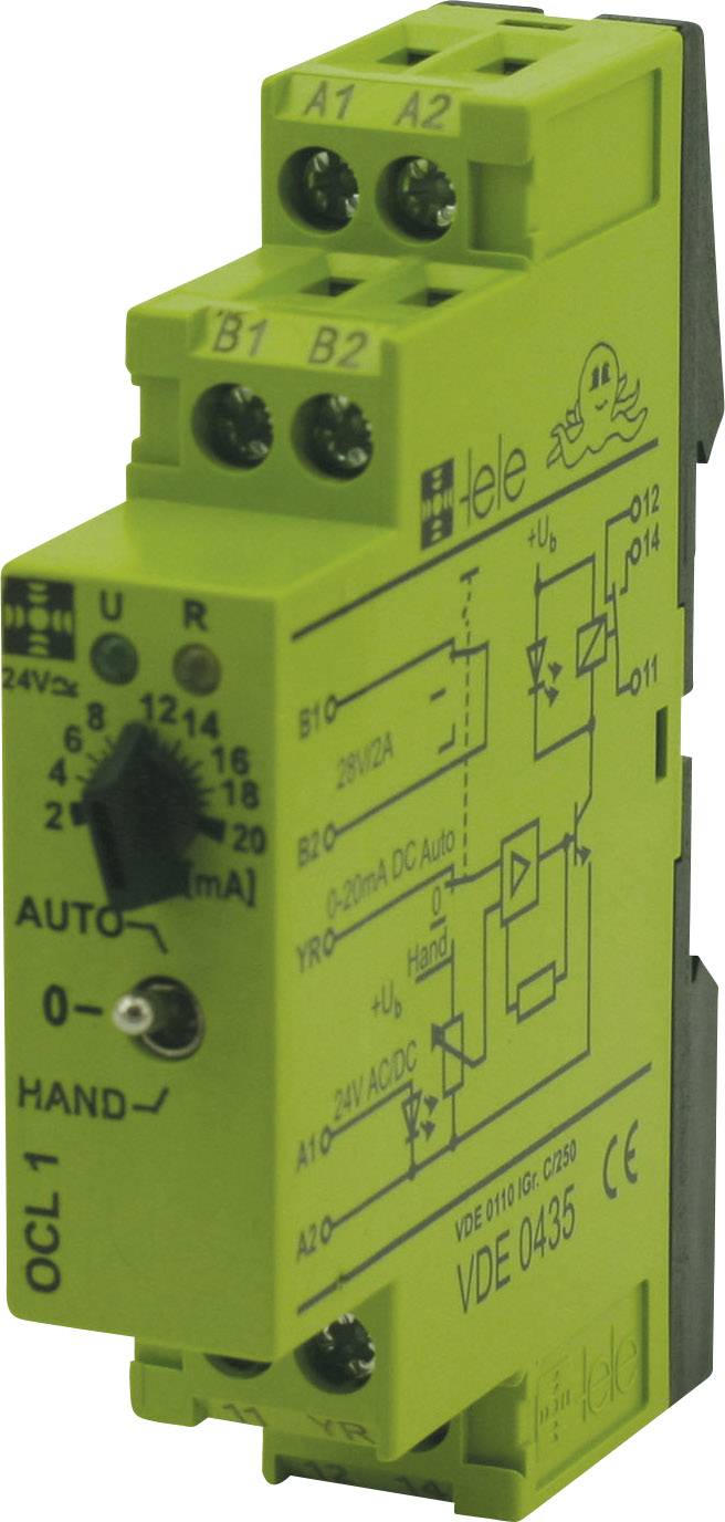 Tele OCL1 24 V/AC/DC 0 - 20mA Koppelrelais 24 V/DC, 24 V/AC 5A 1 Wechsler 1St.