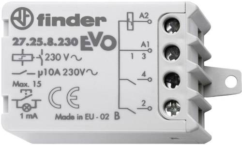 Stromstoß-Schalter Unterputz 27.25.8.230.0000 2 Schließer 230 V/AC 10A 2300 VA 1St.