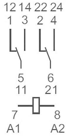 Finder 56.32.9.024.0040 Steckrelais 24 V/DC 12 A 2 Wechsler 1 St.