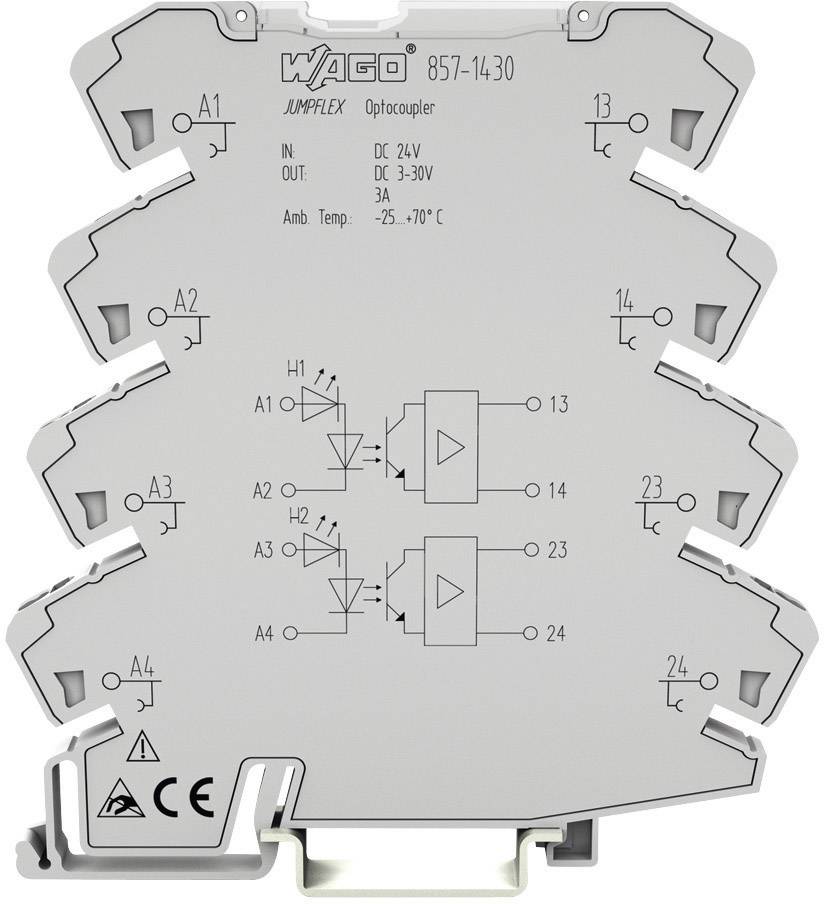 WAGO Optokopplerrelais 857-1432 Schaltspannung (max.): 30 V/DC 1 St.
