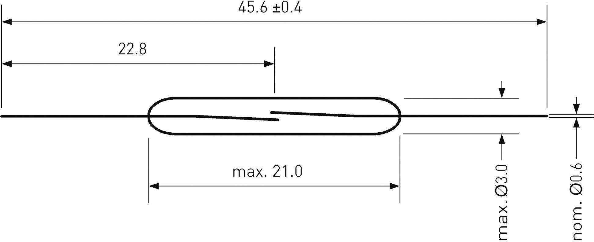 PIC PMC-2003 Reed-Kontakt 1 Schließer 180 V/DC, 130 V/AC 1A 10W