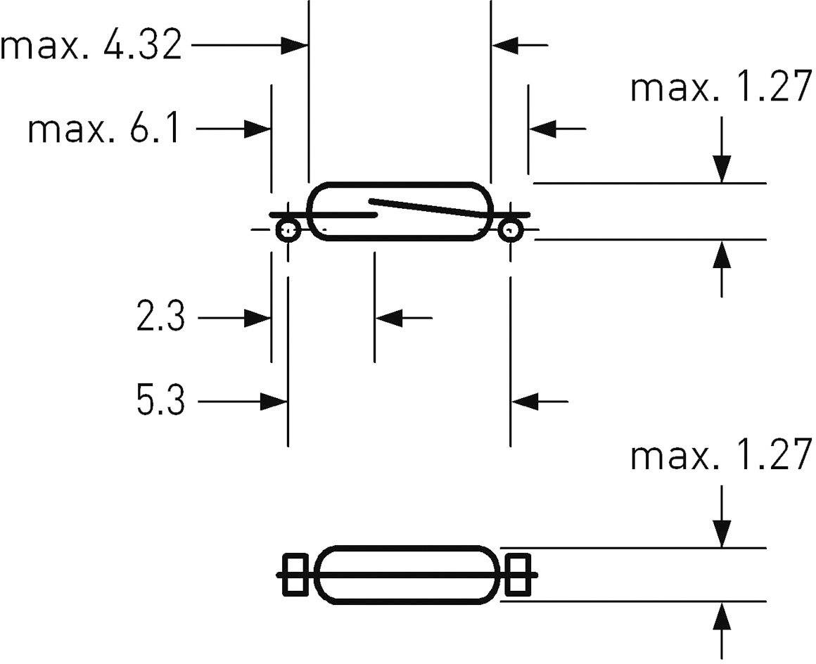 PIC HSR-0025TSM 2-15 AW Reed-Kontakt 1 Schließer 30 V/DC, 30 V/AC 0.01A 0.25W