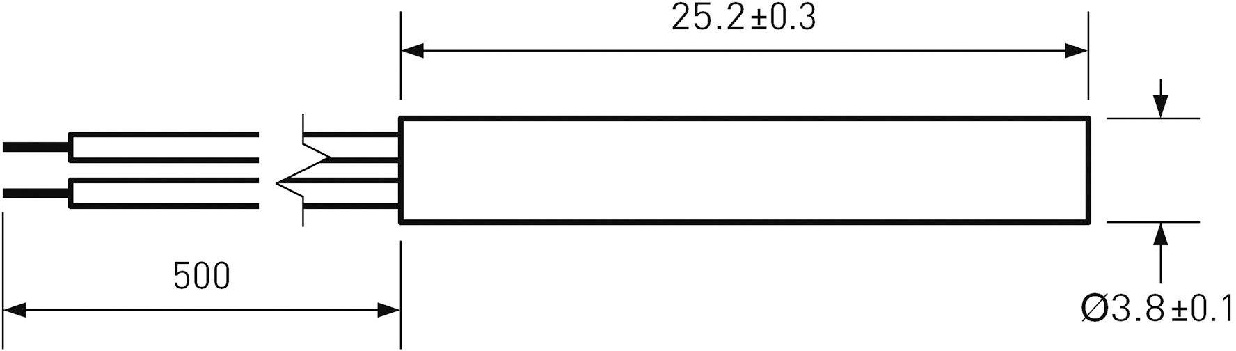 PIC MS-214-3 Reed-Kontakt 1 Schließer 180 V/DC, 130 V/AC 0.7A 10W