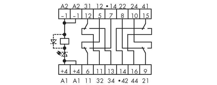 WAGO Relaisplatine unbestückt 1 St. 288-153 4 Wechsler 250 V/DC, 250 V/AC
