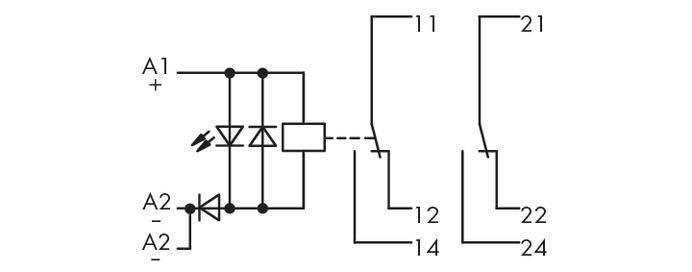 WAGO Relaisplatine bestückt 1 St. 288-437 2 Wechsler 24 V/DC